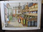 Schoolplaat  Kruidenierswinkel, Antiek en Kunst, Ophalen
