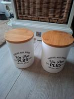 Riviera Maison 2 voorraad potten, Ophalen of Verzenden, Zo goed als nieuw, Glas, Pot, Bus of Blik