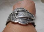 Zilveren antieke grote gesp armband nr.572, Sieraden, Tassen en Uiterlijk, Antieke sieraden, Verzenden, Zilver, Armband