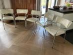 Harvink eetkamerstoelen, Huis en Inrichting, Stoelen, Ophalen, Gebruikt, Wit, Metaal