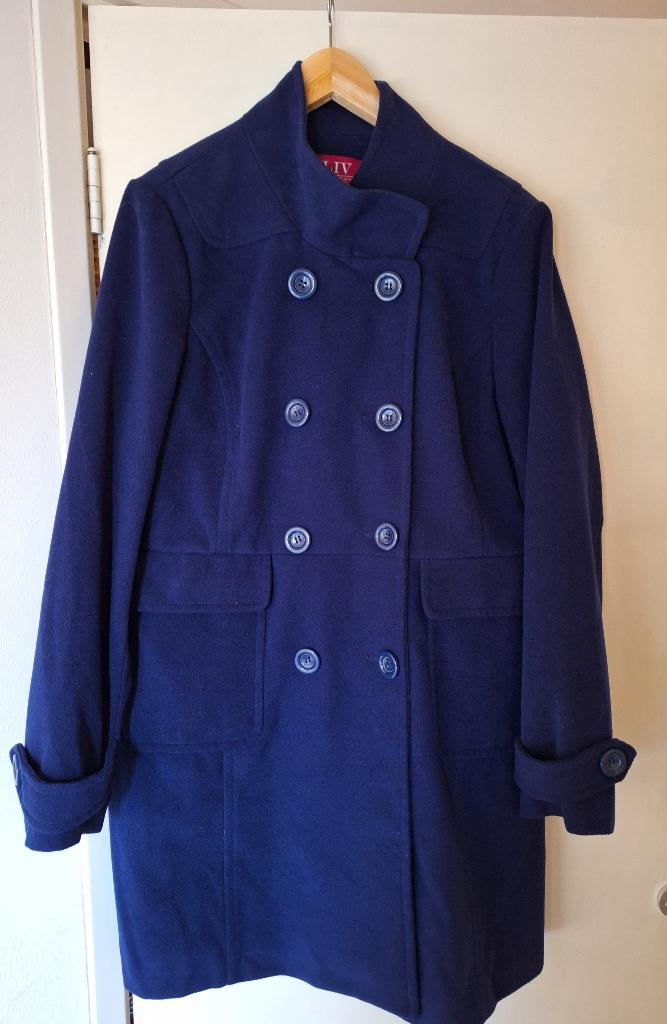 Donkerblauwe nieuwe winterjas mt44, Ophalen, Blauw, Maat 42/44 (L), Nieuw