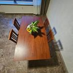 tafel met 4 stoelen en 2 kasten, Huis en Inrichting, Tafels | Eettafels, 50 tot 100 cm, 100 tot 150 cm, Gebruikt, Rechthoekig