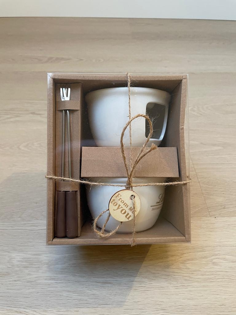 Luxe Lindt Chocoladefondue Set met Vorkjes - Nieuw, Ophalen of Verzenden, Nieuw