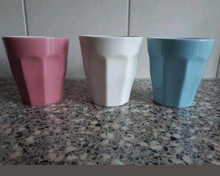 Hema koffie/melk bekkers zonder oor. Nieuw, Huis en Inrichting, Keuken | Servies, Nieuw, Overige stijlen, Ophalen