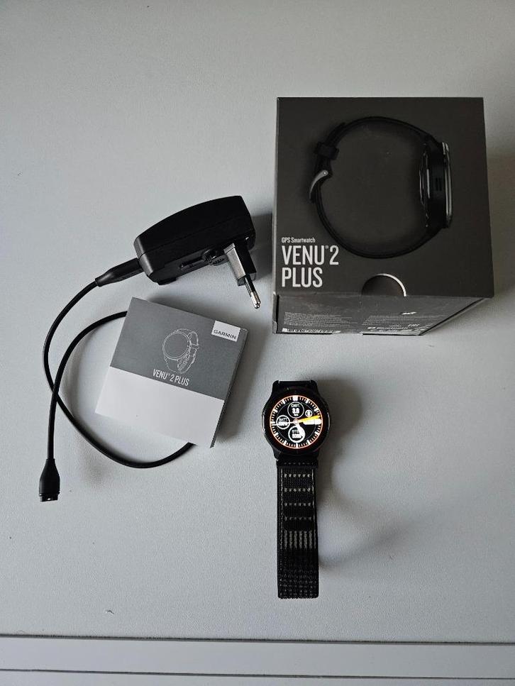 Garmin venu 2 plus, Sieraden, Tassen en Uiterlijk, Sporthorloges, Gebruikt, Android, Zwart, Afstand, Calorieverbanding, Conditie