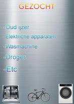 Gezocht oud ijzer, Witgoed en Apparatuur, Wasmachines, Ophalen of Verzenden, Zo goed als nieuw, 1200 tot 1600 toeren