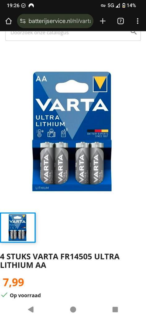 Varta Ultra Lithium AA Batterijen - 40 stuks nieuw, Audio, Tv en Foto, Accu's en Batterijen, Nieuw, Ophalen of Verzenden