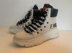 F_WD half hoge sneakers gympen beige ecru zwart 37, Wit, Lage of Enkellaarzen, Zo goed als nieuw, F_WD