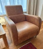 Fauteuil leder camel kleur, Ophalen, Gebruikt, Modern klassiek, 75 tot 100 cm