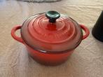 Le Creuset Pannetje - Rood porselein, Huis en Inrichting, Gebruikt, Ophalen, Kookpan of Snelkookpan, Gietijzer