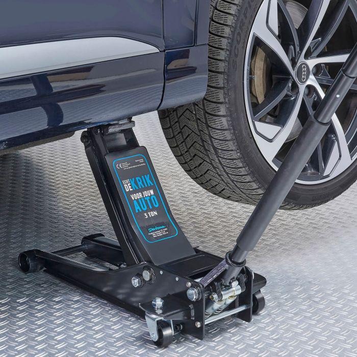 Extra lage krik, garage krik met snellift - 3 ton, Auto diversen, Krikken, Zo goed als nieuw, Garagekrik, Ophalen