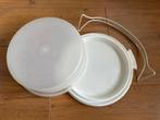 Tupperware Taartdoos met Handvat, Huis en Inrichting, Ophalen of Verzenden, Gebruikt, Wit, Bus of Trommel