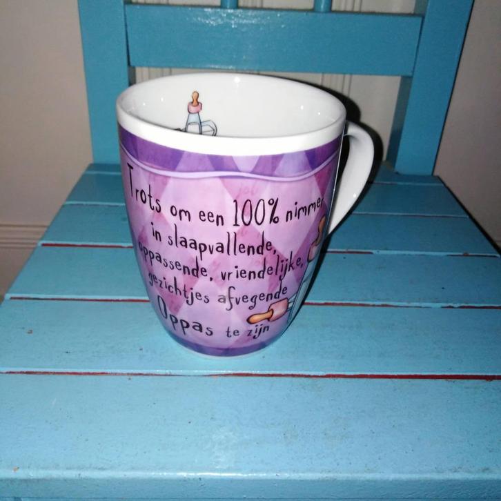 Mokken met leuke spreuken over beroepen - History & Heraldry, Huis en Inrichting, Keuken | Servies, Zo goed als nieuw, Glas of Glazen