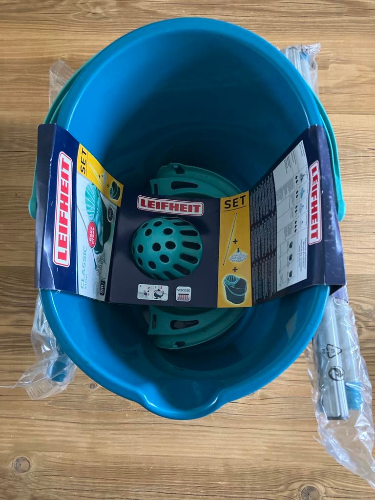 Leifheit Classic Mop Set - Nieuw!, Ophalen of Verzenden, Dweilemmer, -bak, of -wagen