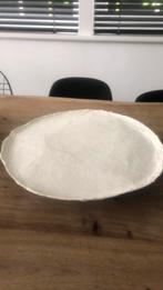 Witte papier-maché serveer plateau, Ophalen of Verzenden, Zo goed als nieuw, Rond, Metaal