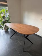 Organische eettafel met zwart stalen onderstel - 2 meter, Ophalen, Japandi, industrieel, hotel chique, Overige materialen, 50 tot 100 cm