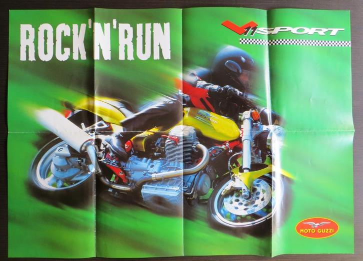 Moto Guzzi Modellen 1999 / Poster Moto Guzzi V11 Sport, Motoren, Handleidingen en Instructieboekjes, Moto Guzzi, Verzenden