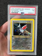Pokémon PSA 7 1st edition Skarmory #13 Neo genesis, Ophalen of Verzenden, Zo goed als nieuw, Losse kaart, Foil