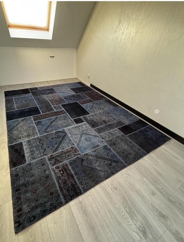 Origineel Perzisch Patchwork vloerkleed breed 256 x 354 cm, Huis en Inrichting, Stoffering | Vloerbedekking, Zo goed als nieuw