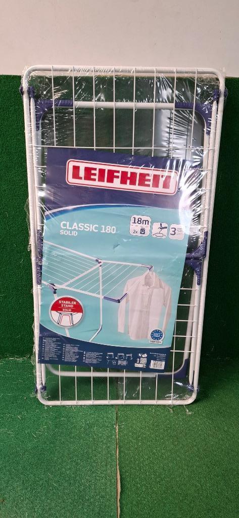 Leifheit 81621 Classic 180 Solid Droogrek Wit/Blauw, Tuin en Terras, Droogmolens en Wasrekken, Zo goed als nieuw, Wasrek, Ophalen