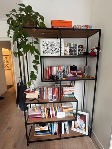 Grote Seaford bookcase/Wandkast /Boekenkast Zwart/Licht Hout beschikbaar voor biedingen