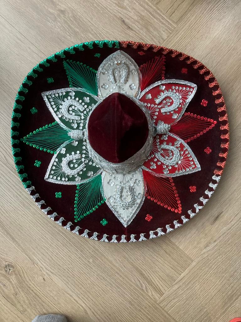 Geborduurde Mariachi Sombrero, Ophalen, Zo goed als nieuw, One size fits all, Hoed