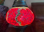 Arabische glas mozaïek lamp, rood/rode Oosterse tafellamp, Minder dan 50 cm, Nieuw, Glas, Ophalen of Verzenden
