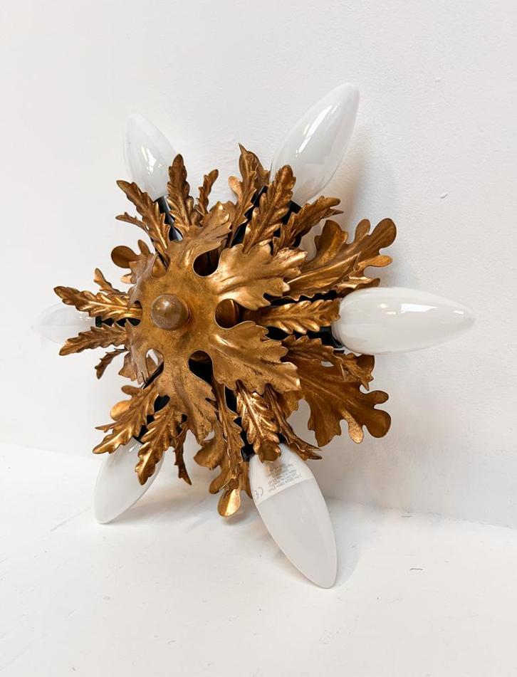 Plafond- of wandlamp toegeschreven aan Banci Firenze, 1960's, Huis en Inrichting, Lampen | Wandlampen, Gebruikt, Metaal, Ophalen of Verzenden