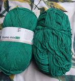 2 grote bollen wol groen (Promo mix), Ophalen of Verzenden, Nieuw, Breien of Haken, Wol of Garen