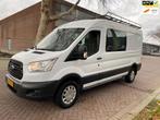 Ford Transit 350 2.2 TDCI L2H2 DC Ambiente * Cruise Control, Auto's, Euro 5, Gebruikt, Zwart, 4 cilinders