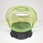 W.J. Rozendaal Kristalunie Maastricht Tomaat vaas & sokkel., Antiek en Kunst, Ophalen of Verzenden