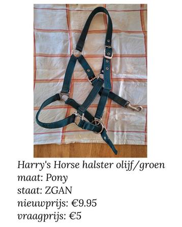 Harry's Horse halster olijf/groen maat pony 3x verstelbaar beschikbaar voor biedingen