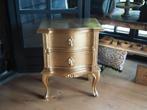 Brocante Goudkleurige  ladekastje/Nachtkastje, Antiek en Kunst, Ophalen