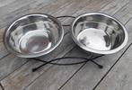 Dubbele - HONDENVOERBAK rvs - incl. Standaard, Ophalen of Verzenden, Zo goed als nieuw