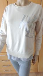 RALPH LAUREN ecru/beige sweater met zilveren letters XS, Gedragen, Maat 34 (XS) of kleiner, Ralph Lauren, Verzenden