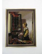 geborduurd schilderij van Lezende Vrouw Bij Open Raam, Ophalen, Minder dan 50 cm, 50 tot 75 cm, Zo goed als nieuw