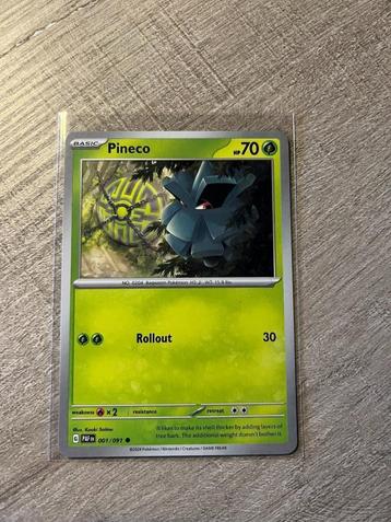 Pineco 001/091 Paldean Fates - Pokémon Kaart beschikbaar voor biedingen