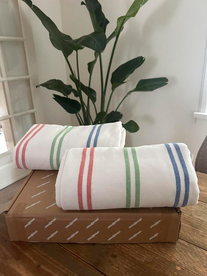 Strandlakens / hamamdoeken Nationale Postcodeloterij (2x), Huis en Inrichting, Badkamer | Badtextiel en Accessoires, Nieuw, Overige typen