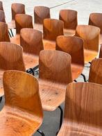Vintage Partij 31x Flötotto Thur op Seat Pagholz schoolstoel, Huis en Inrichting, Stoelen, Vintage, Gebruikt, Bruin, Vintage