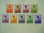 Indonesie 1952 Lopende serie Sukarno 9 stuks 1,25-50 Rupiah, Ophalen of Verzenden, Gestempeld, Zuidoost-Azië