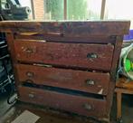 Antieke werkbank van hout, Doe-het-zelf en Verbouw, Werkbanken, Ophalen, Gebruikt, Bankschroef
