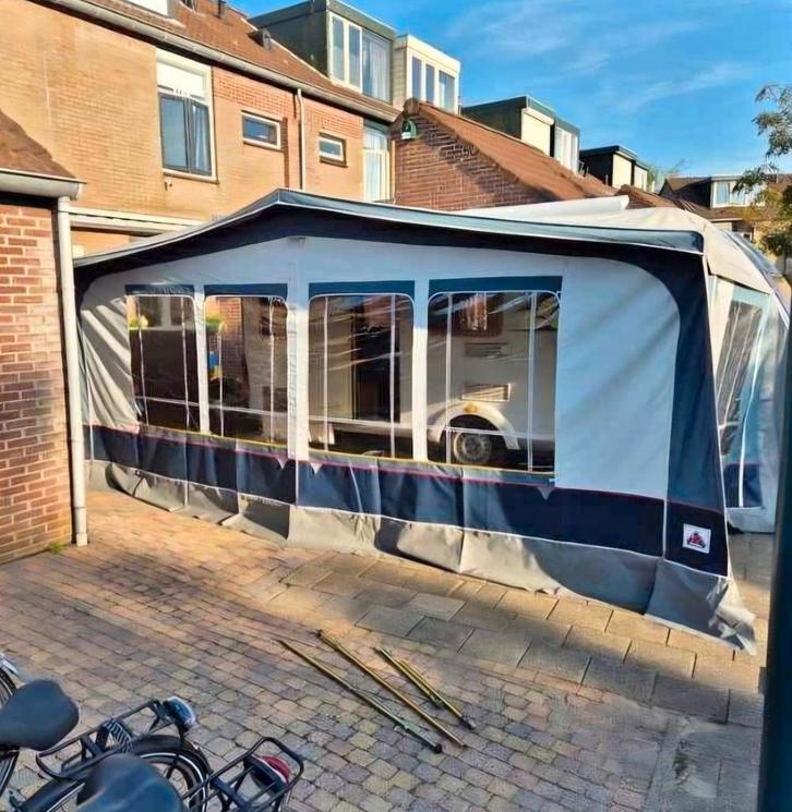 Dorema Rhodos tent maat 13 + Gerjak Daisy Panoramaluifel, Caravans en Kamperen, Voortenten en Luifels, Gebruikt, Dorema, Ophalen