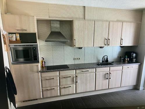 Complete keuken met apparatuur - 3,7 meter, Huis en Inrichting, Keuken | Complete keukens, Gebruikt, Enkelwandige keuken, Crème