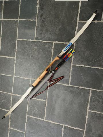 LYONS handboog, incl.Pijlen+pijlenkoker+bescherming. Zgan beschikbaar voor biedingen