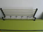 strakke minimalistische wandkapstok 6 dubbele haken vintage, Gebruikt, Minder dan 100 cm, Metaal, Ophalen