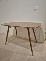 Vintage Formica Salontafel met Gouden Details, Huis en Inrichting, Tafels | Salontafels, 50 tot 100 cm, 50 tot 75 cm, Vintage