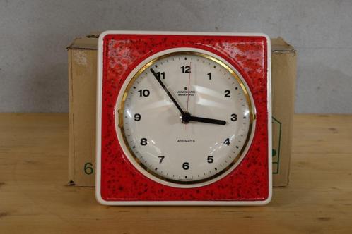 Junghans wandklok   porselein  vintage, Antiek en Kunst, Antiek | Klokken, Verzenden