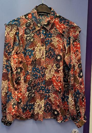 Expresso blouse blauw / rode / bruine bloemen mt 40 nr 48176 beschikbaar voor biedingen