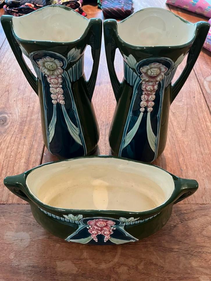 Jugendstil / art nouveau aardewerkset Waechtersbacher, Antiek en Kunst, Antiek | Keramiek en Aardewerk, Ophalen