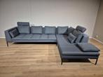 Montel Tristan Hoekbank - Grijs - Stof - Design - Hoofdsteun, 300 cm of meer, Ophalen of Verzenden, Metaal, 150 cm of meer